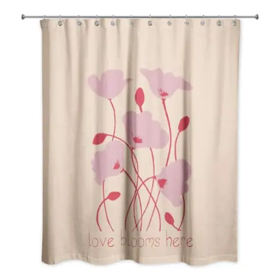 Love Blooms Here Shower Curtain {1}
