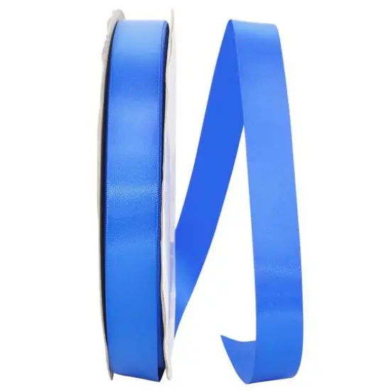 JAM Paper 7/8" x 100yd. Double Face Satin Ribbon Electric Blue {1}