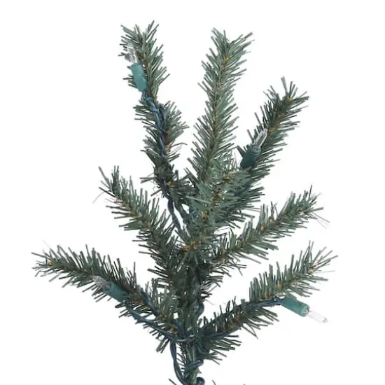 4ft. Pre-Lit Natural Bark Alpine Artificial Christmas Tree, Warm White Dura-lit LED Lights {4}