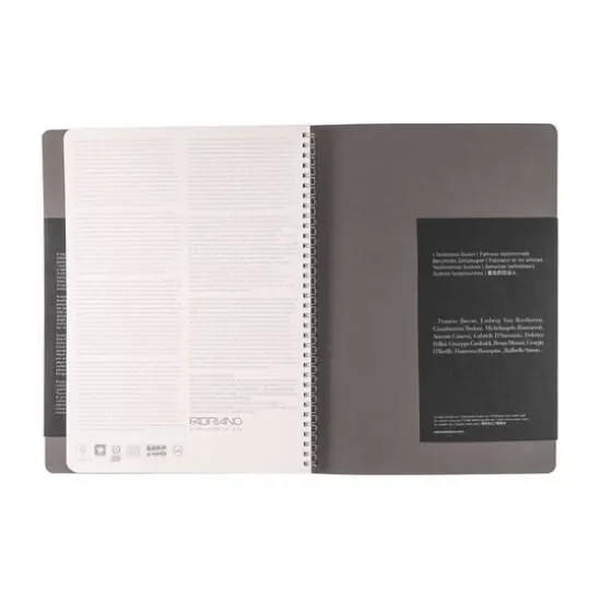 Fabriano® Ecoqua Plus Dotted A4 Hidden Spiral-Bound Notebook Gray {9}