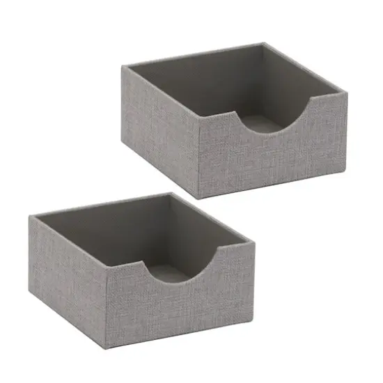 Household Essentials 6" Square Organizer Tray, 2ct. Graphite {1}