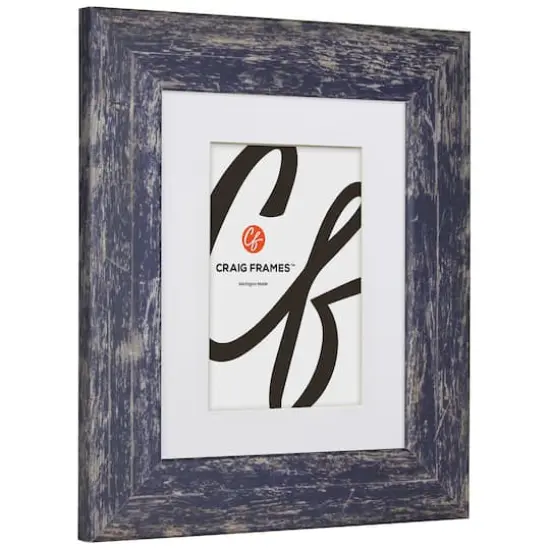 4 Pack Craig Frames American Barn Independence Blue Picture Frame with Mat {4}