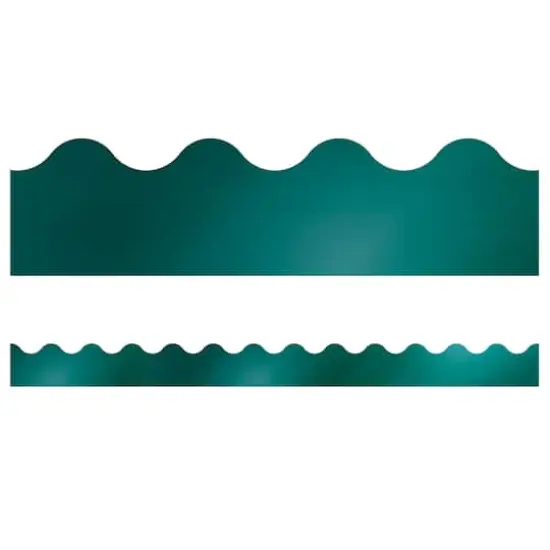 Carson Dellosa Education&reg; Sparkle & Shine Foil Scalloped Border Set, 234ft. Teal {4}
