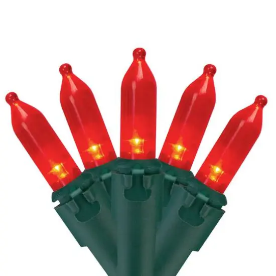 100ct. LED Mini Christmas Lights With Green Wire Red {1}
