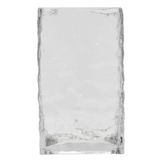 Hello Honey&reg; 8" Clear Rectangular Hammered Glass Vase {4}