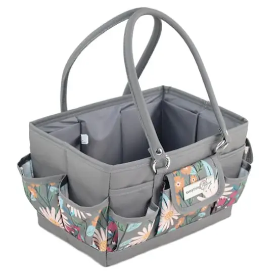Everything Mary Daisy Floral Print Sewing Store & Tote Craft Organizer {5}