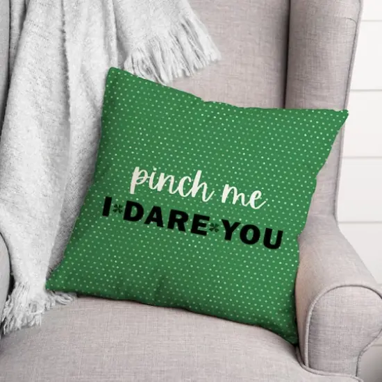 Pinch Me I Dare You 18" x 18" Indoor / Outdoor Pillow {3}