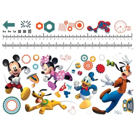RoomMates Mickey and Friends Growth Chart Peel & Stick Wall Decals {7}