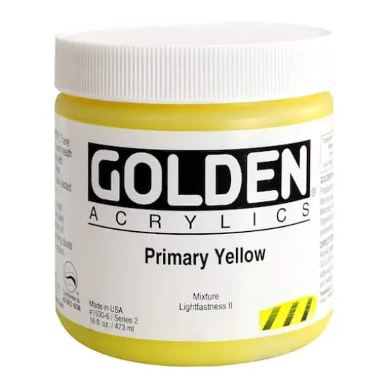 Golden&reg; Heavy Body Acrylic Paint, 16oz. Primary Yellow {1}