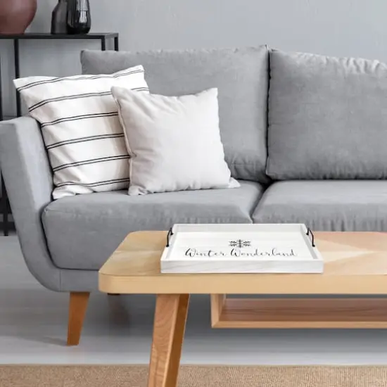 Elegant Designs&trade; 15.5" Winter Wonderland Serving Tray with Handles {5}