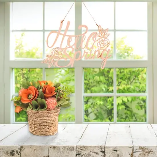 8" Spring Rope Basket Floral Bundle {3}