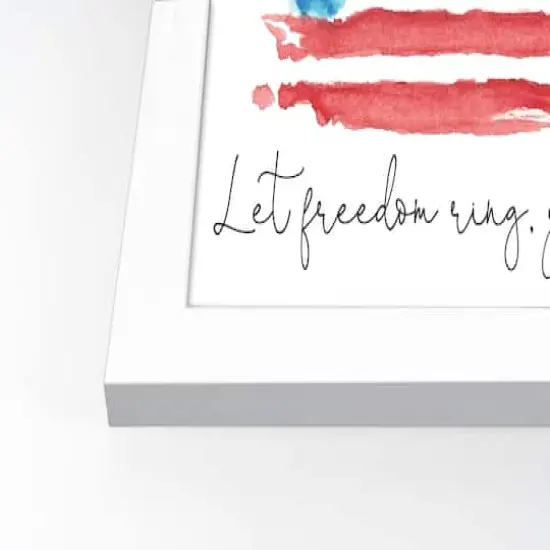 Let Freedom Ring Y'all White Framed Print Under Plexiglass {3}