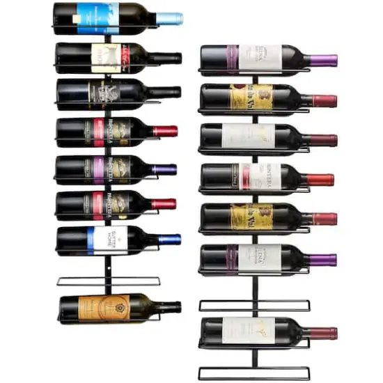 Sorbus 9-Bottle Wall Mounted Wine Rack, 2ct. {4}