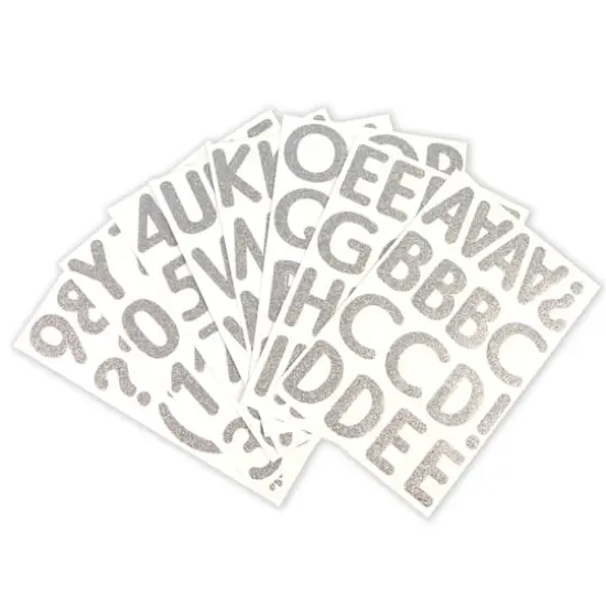 2.25" Silver Glitter Alphabet Stickers by Recollections&trade;  {4}