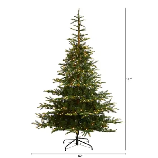 8ft. Pre-Lit Layered Washington Spruce Artificial Christmas Tree, Clear Lights {3}
