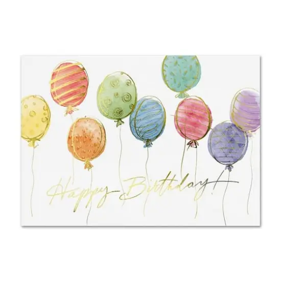 JAM Paper Happy Birthday Colorful Balloons Cards. 25ct. {1}