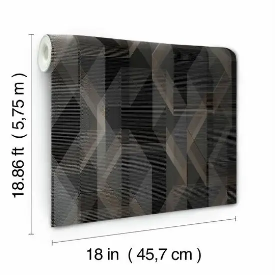 RoomMates Debonair Geometric Peel & Stick Wallpaper Black {8}