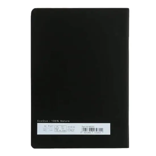 Fabriano&reg; Small Black EcoQua Notebook, 5.83" x 8.27" {4}
