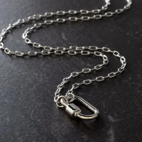 18" Rhodium Paperclip Necklace by Bead Landing&trade; {3}