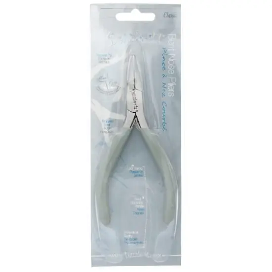 John Bead 4.75" Multi Purpose Classic Slim Stainless Steel Bent Nose Jewelry Pliers {4}