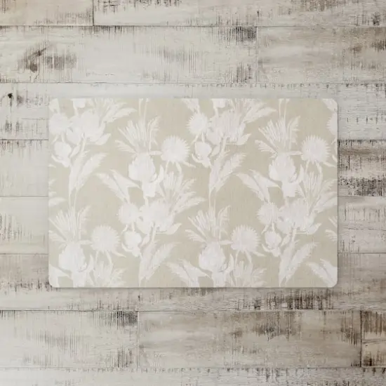 Tonal Protea Blooms Floor Mat Cream Tones {3}
