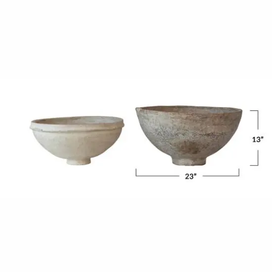 Hello Honey&reg; Found Decorative Paper Mache Bowls Set {6}