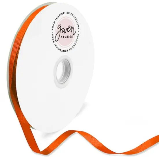 Gwen Studios Solid Grosgrain Ribbon Orange {1}