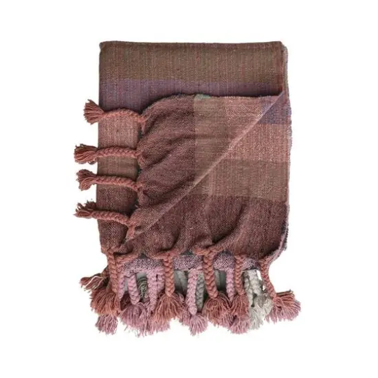 Hello Honey&reg; Multicolor Terra Harmony Woven Throw with Braided Fringe {8}