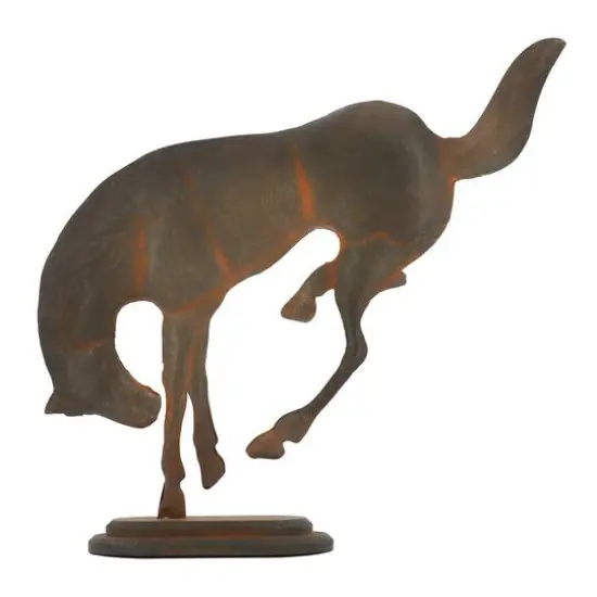 12" Rusted Bronze Metal Bucking Horse Tabletop D&eacute;cor by Ashland&reg; {1}