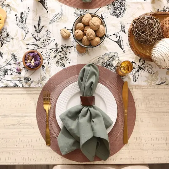 DII&reg; Round Double Frame Placemats, 6ct. Cinnamon {4}