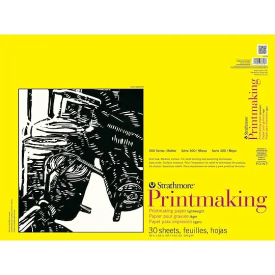 Strathmore&reg; 300 Series Printmaking Lightweight Paper Pad {1}