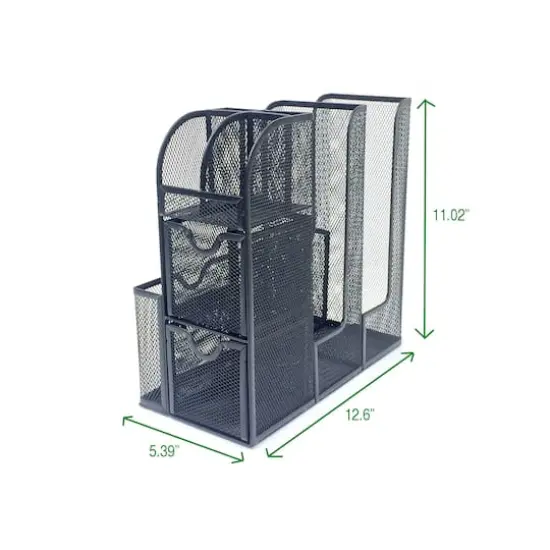 Mind Reader Black Coffee Condiment and Accessories Caddy Organizer {4}