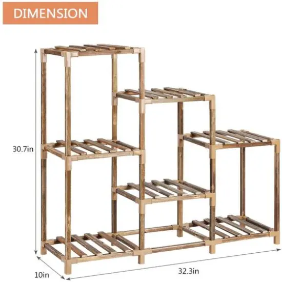NEX&trade; 3 Tier Weekday Ladder Garden Plant Rack {3}