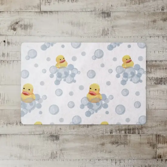 Rubber Duckies Floor Mat White {3}