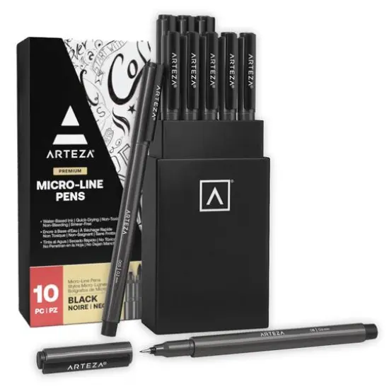 Arteza&reg; Black Micro-Line Pen Set {1}