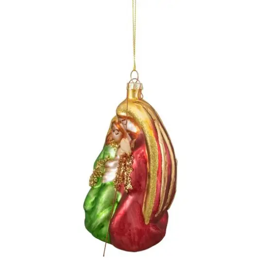 Holy Family Glass Nativity Ornament {9}