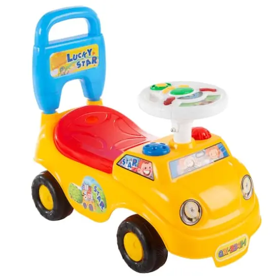 Toy Time Yellow Ride-On Activity Car {1}