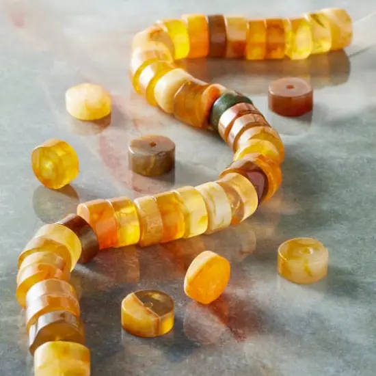 Yellow Fire Agate Heishi Beads by Bead Landing&trade; {3}