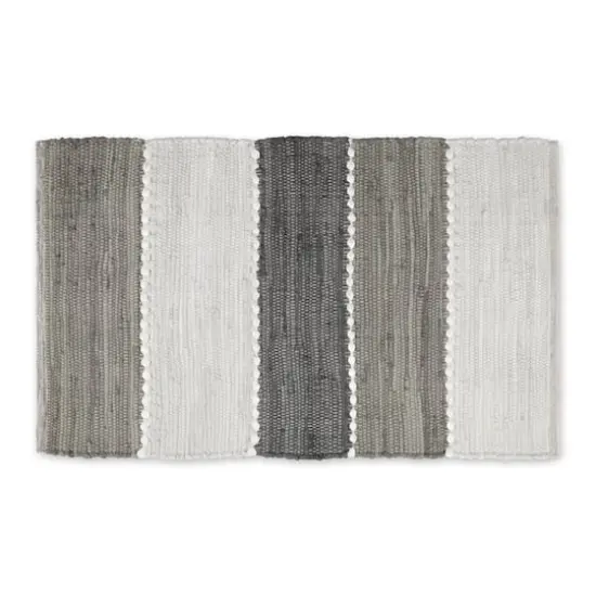 DII&reg; Color Block Cotton Chindi Rug, 2ft. x 3ft. Gray {1}