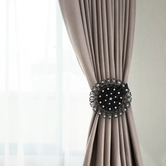 Simplify Black Magnetic Curtain Tie Back {6}