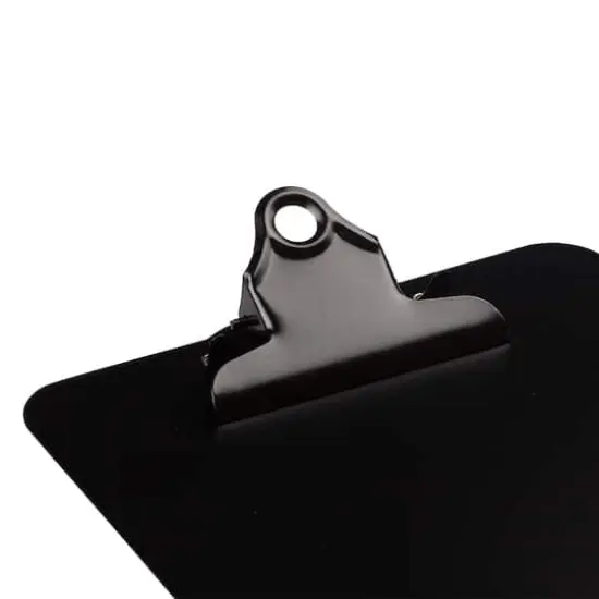 JAM Paper Black Mini Aluminum Clipboard with Bulldog Clip {4}