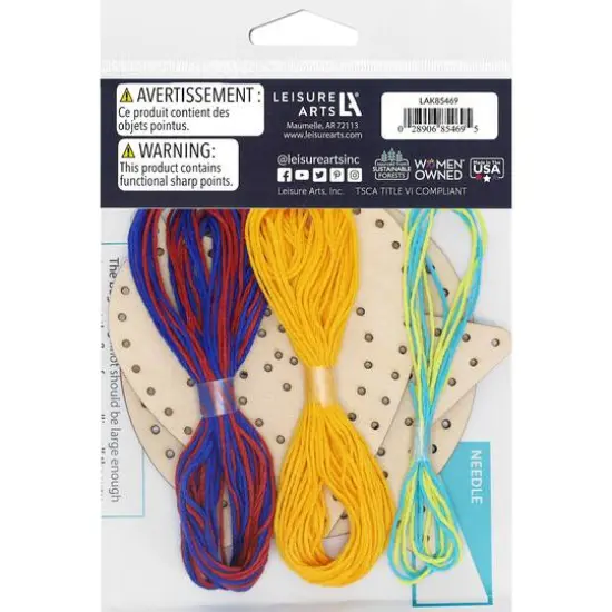 Leisure Arts&reg; Beginner Basic Shapes 3 Piece Wood Stitchery Ornament Kit {3}