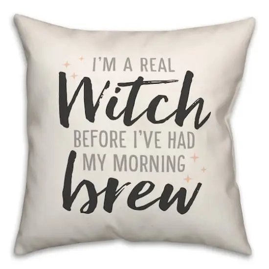 Real Witch Morning Brew Light Throw Pillow {1}