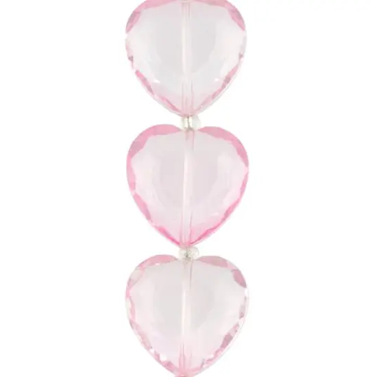 Pink Glass Heart Beads, 22mm by Bead Landing&trade; {1}