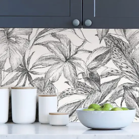 NuWallpaper Black Canopy Peel & Stick Wallpaper {4}