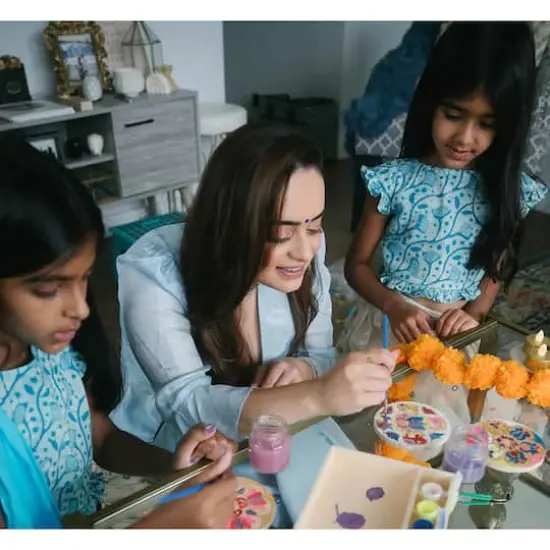 Kulture Khazana Make Your Own Rangoli Coaster Kit {3}