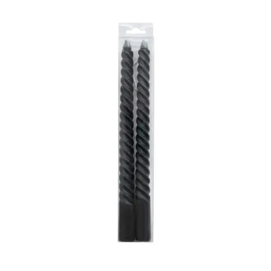 10" Twist Taper Candles, 2ct. by Ashland&reg; Black {1}