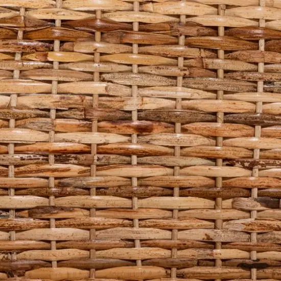 Hello Honey&reg; 3ft. Decorative Rattan Tray with Metal Handles Brown {8}