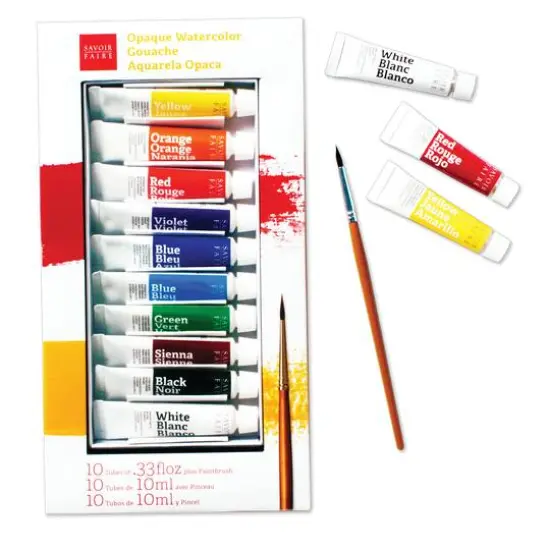 Savoir-Faire 10 Color Opaque Watercolor Gouache Set {3}