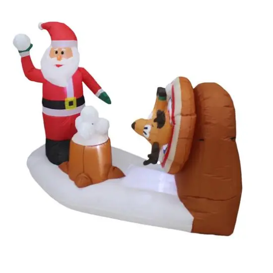 6ft. Inflatable Animated Snowball Fight {5}